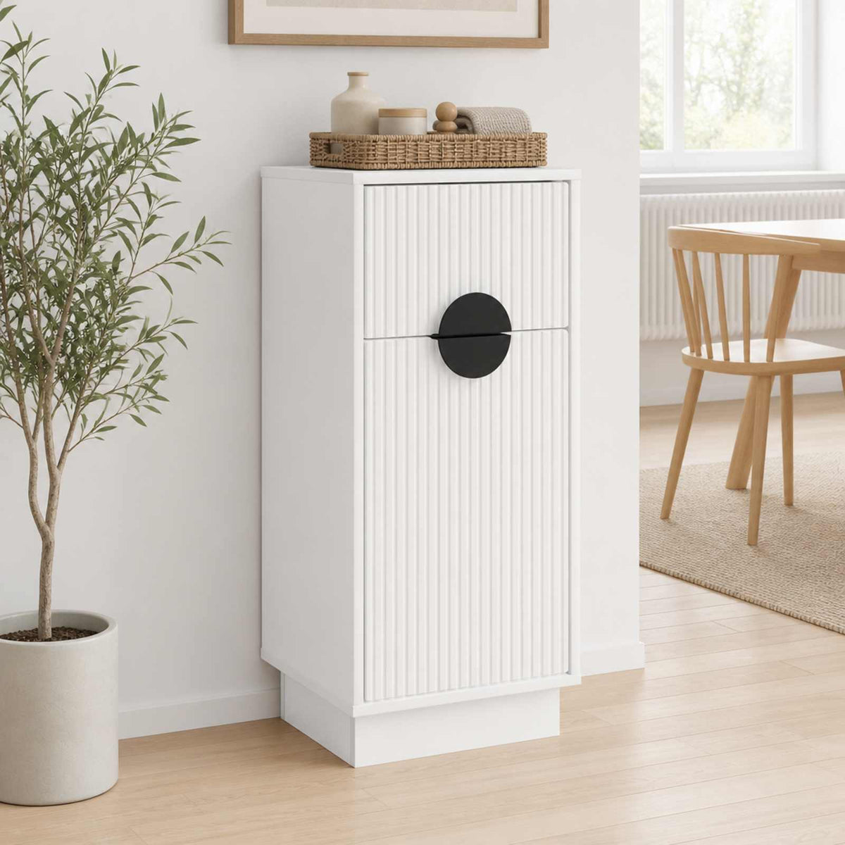 vidaXL Sideboard VENRAY High Gloss White 35 x 33 x 77.5 cm