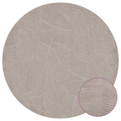 vidaXL Rug IZA Beige Ø 160 cm 100% Polyester Low Pile