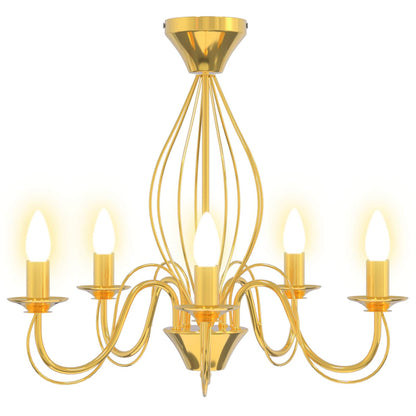 vidaXL Chandelier E14 Metal Gold Ø 52 x 47 cm
