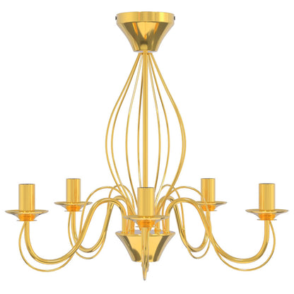 vidaXL Chandelier E14 Metal Gold Ø 52 x 47 cm