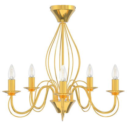 vidaXL Chandelier E14 Metal Gold Ø 52 x 47 cm