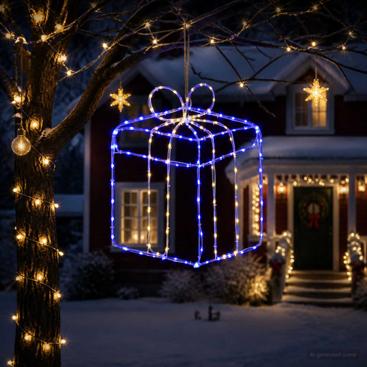 vidaXL Christmas Window Silhouette Lights LOVIISA 200 LEDs