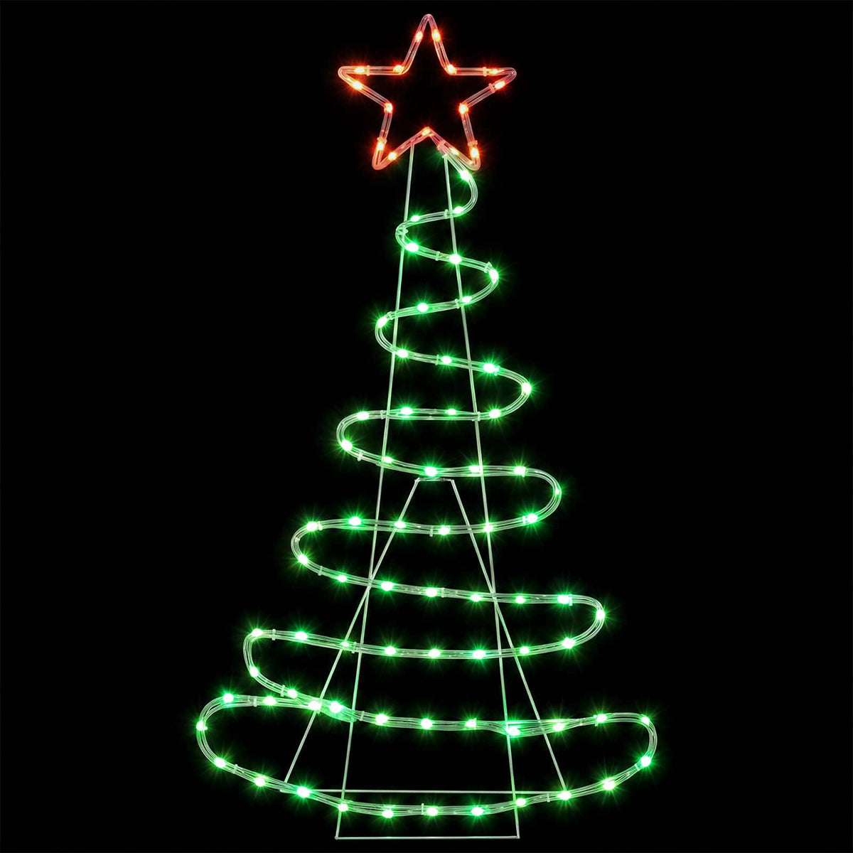 vidaXL LED Sign Christmas Tree LOVIISA 100 LEDs Red and Green