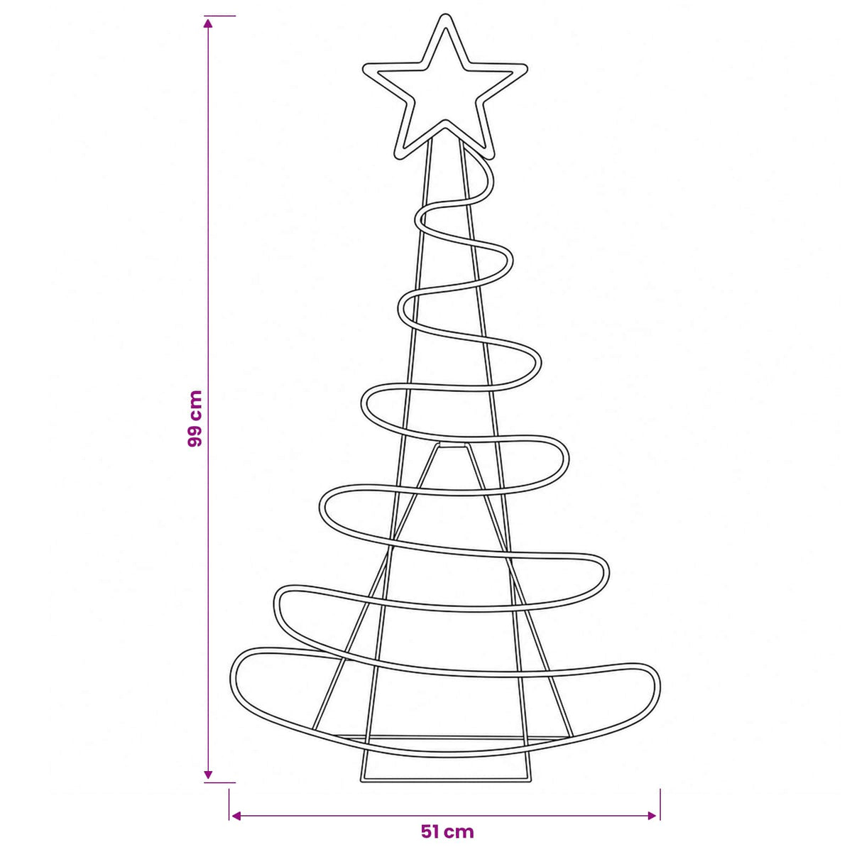 vidaXL LED Sign Christmas Tree LOVIISA 100 LEDs Red and Green