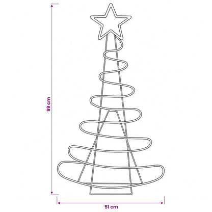 vidaXL LED Sign Christmas Tree LOVIISA 100 LEDs Red and Green