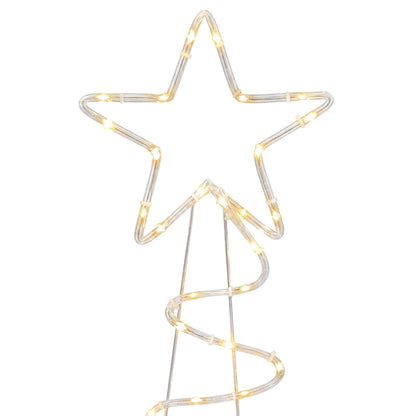 vidaXL LED Sign Christmas Tree LOVIISA 100 LEDs Warm White 51 x 99 cm