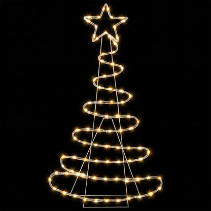 vidaXL LED Sign Christmas Tree LOVIISA 100 LEDs Warm White 51 x 99 cm