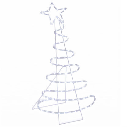vidaXL LED Sign Christmas Tree LOVIISA 100 LEDs Cold White 51 x 99 cm