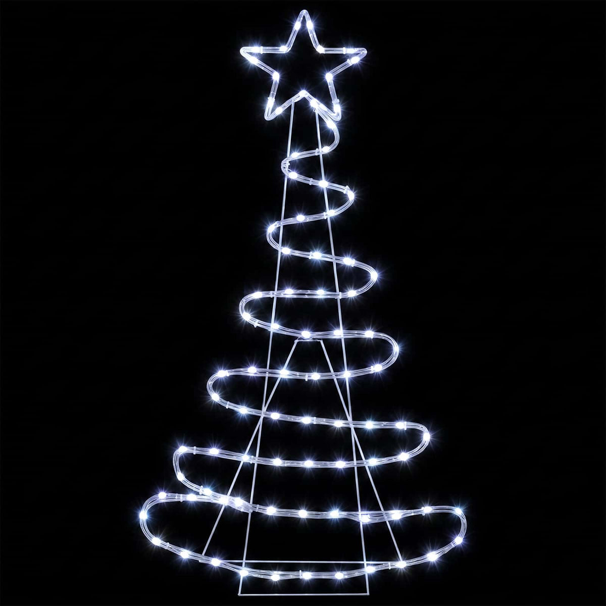 vidaXL LED Sign Christmas Tree LOVIISA 100 LEDs Cold White 51 x 99 cm