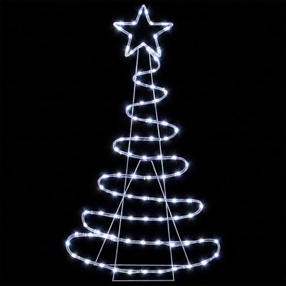 vidaXL LED Sign Christmas Tree LOVIISA 100 LEDs Cold White 51 x 99 cm