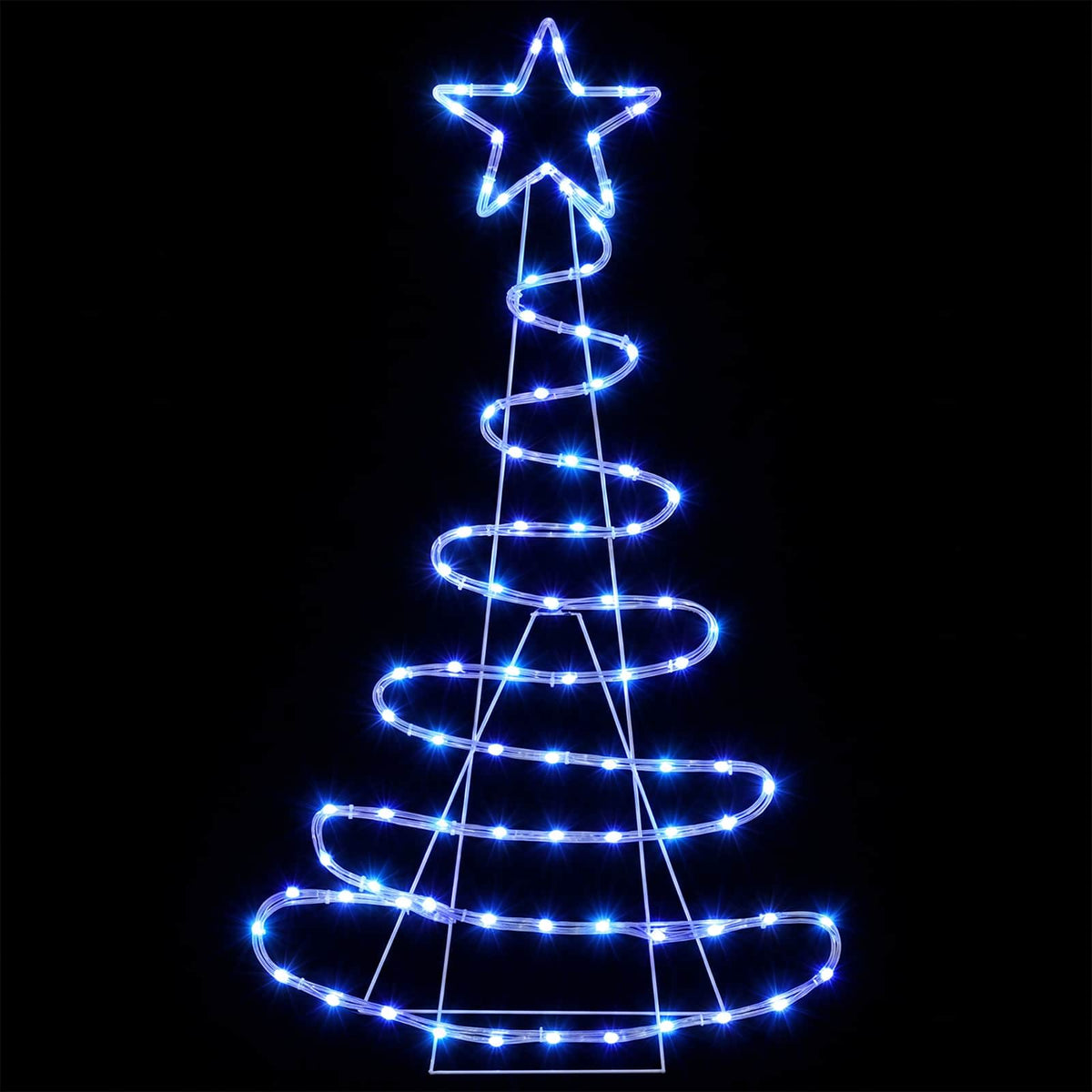 vidaXL LED Sign Christmas Tree LOVIISA 100 LEDs Blue 51 x 99 cm