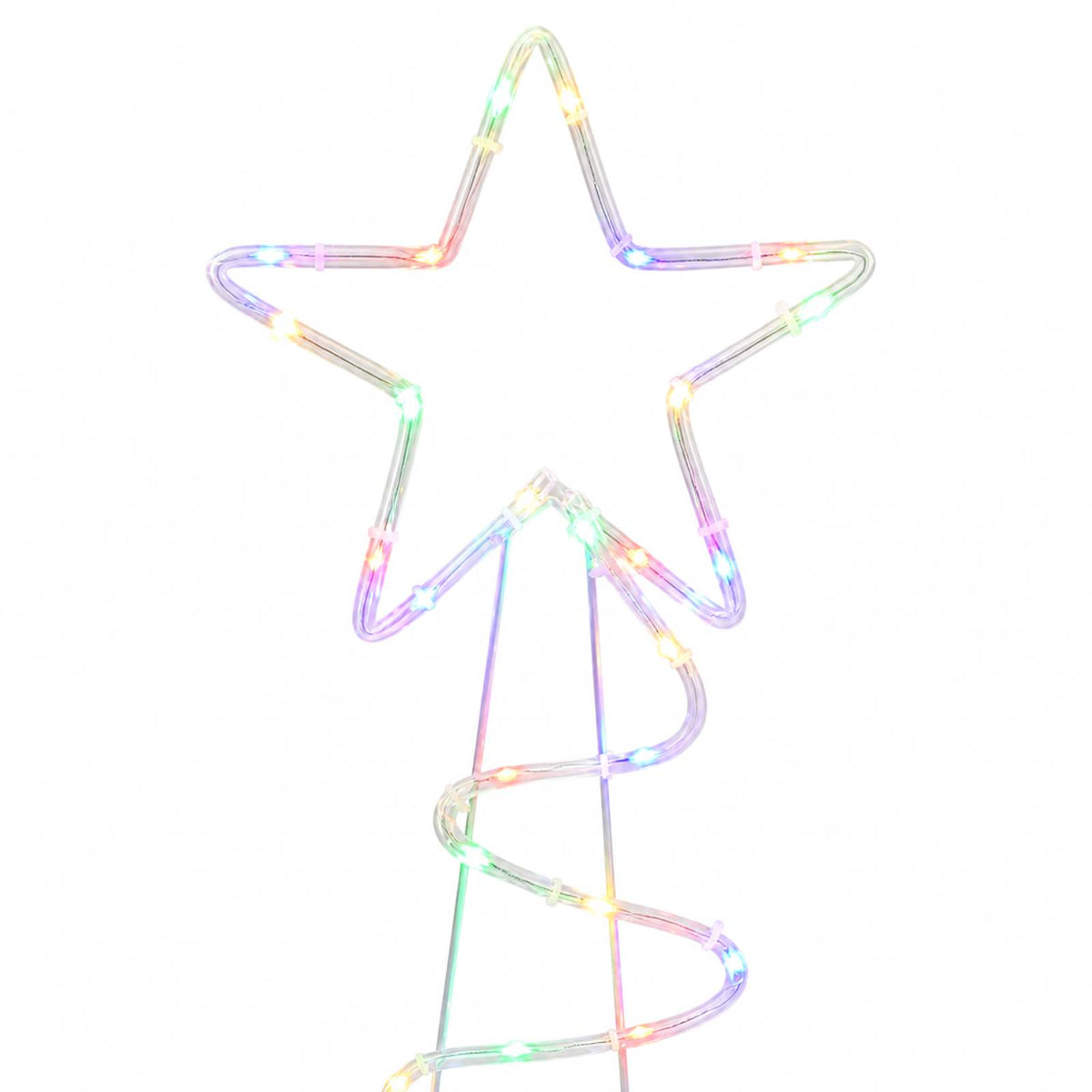 vidaXL LED Sign Christmas Tree LOVIISA 100 LEDs Multicolour 51 x 99 cm
