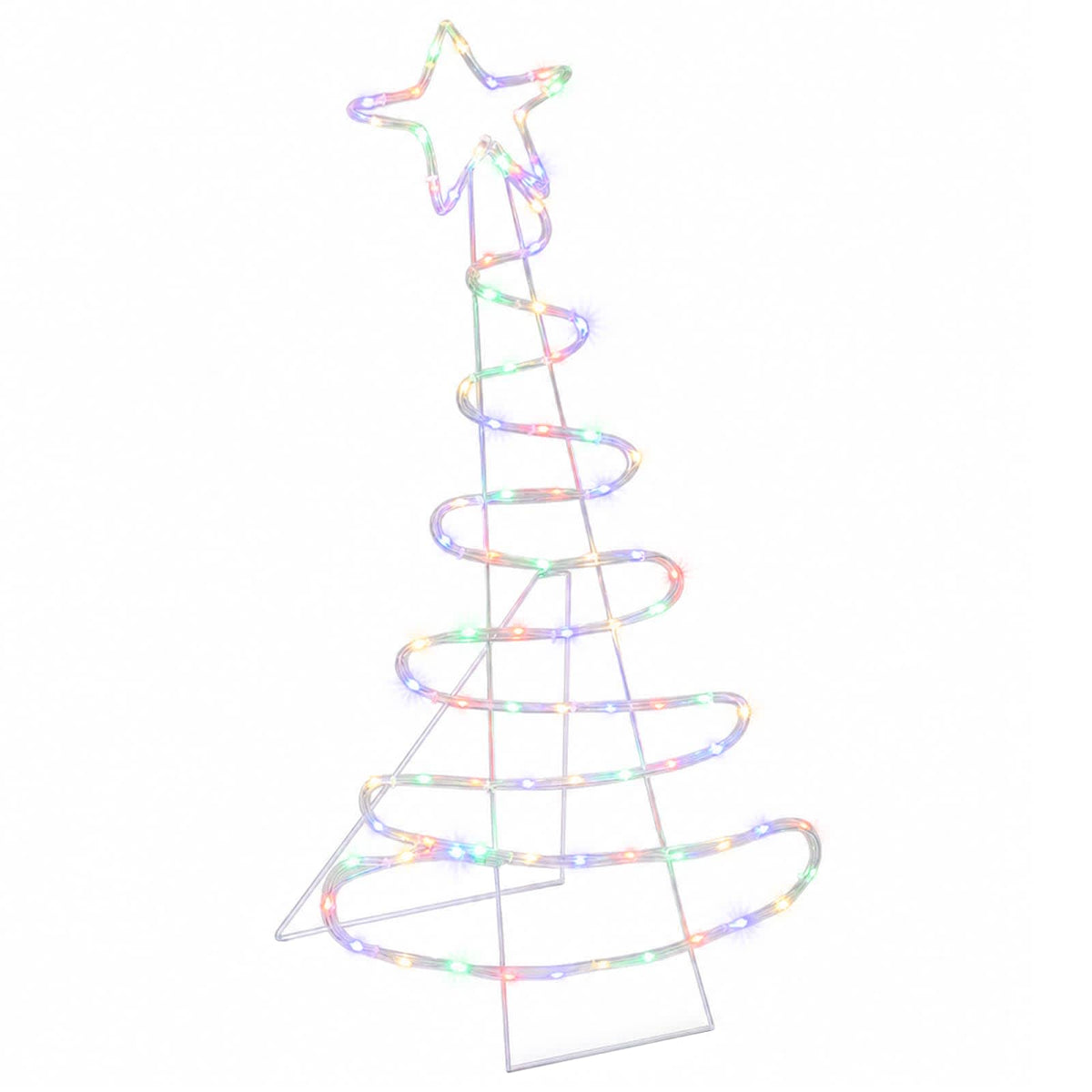 vidaXL LED Sign Christmas Tree LOVIISA 100 LEDs Multicolour 51 x 99 cm