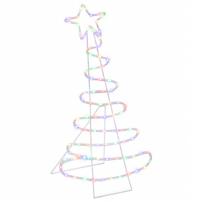 vidaXL LED Sign Christmas Tree LOVIISA 100 LEDs Multicolour 51 x 99 cm