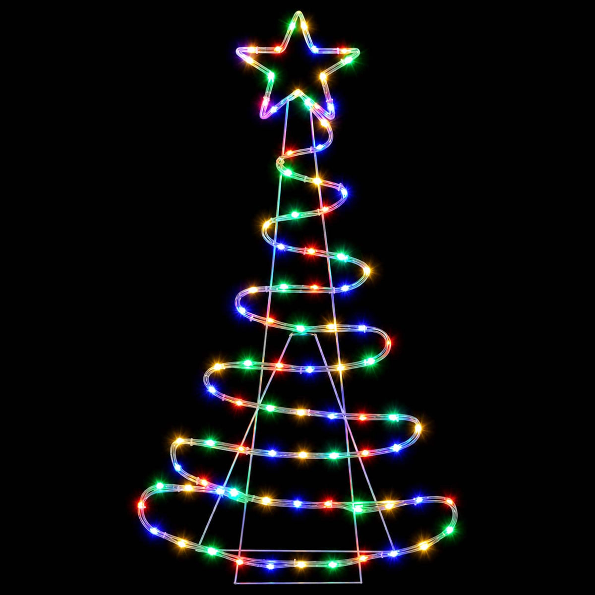 vidaXL LED Sign Christmas Tree LOVIISA 100 LEDs Multicolour 51 x 99 cm
