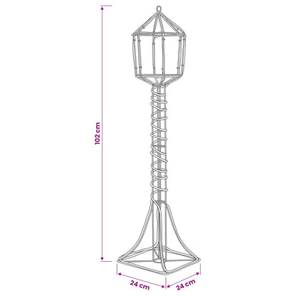 vidaXL LED Sign Street Lamp LOVIISA 160 LEDs Multicolour