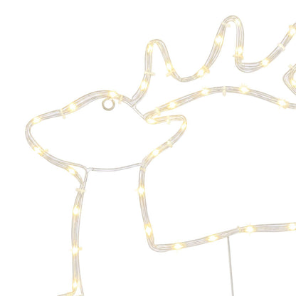 vidaXL Reindeer and Sleigh Christmas Decoration LOVIISA 180 LEDs