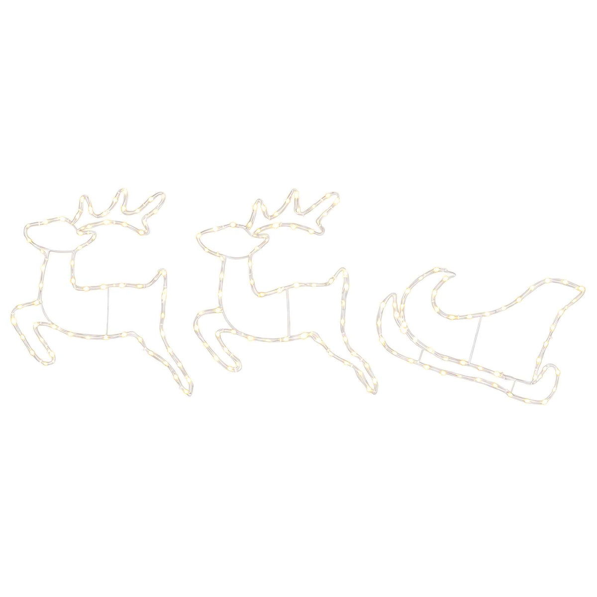 vidaXL Reindeer and Sleigh Christmas Decoration LOVIISA 180 LEDs