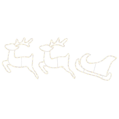 vidaXL Reindeer and Sleigh Christmas Decoration LOVIISA 180 LEDs