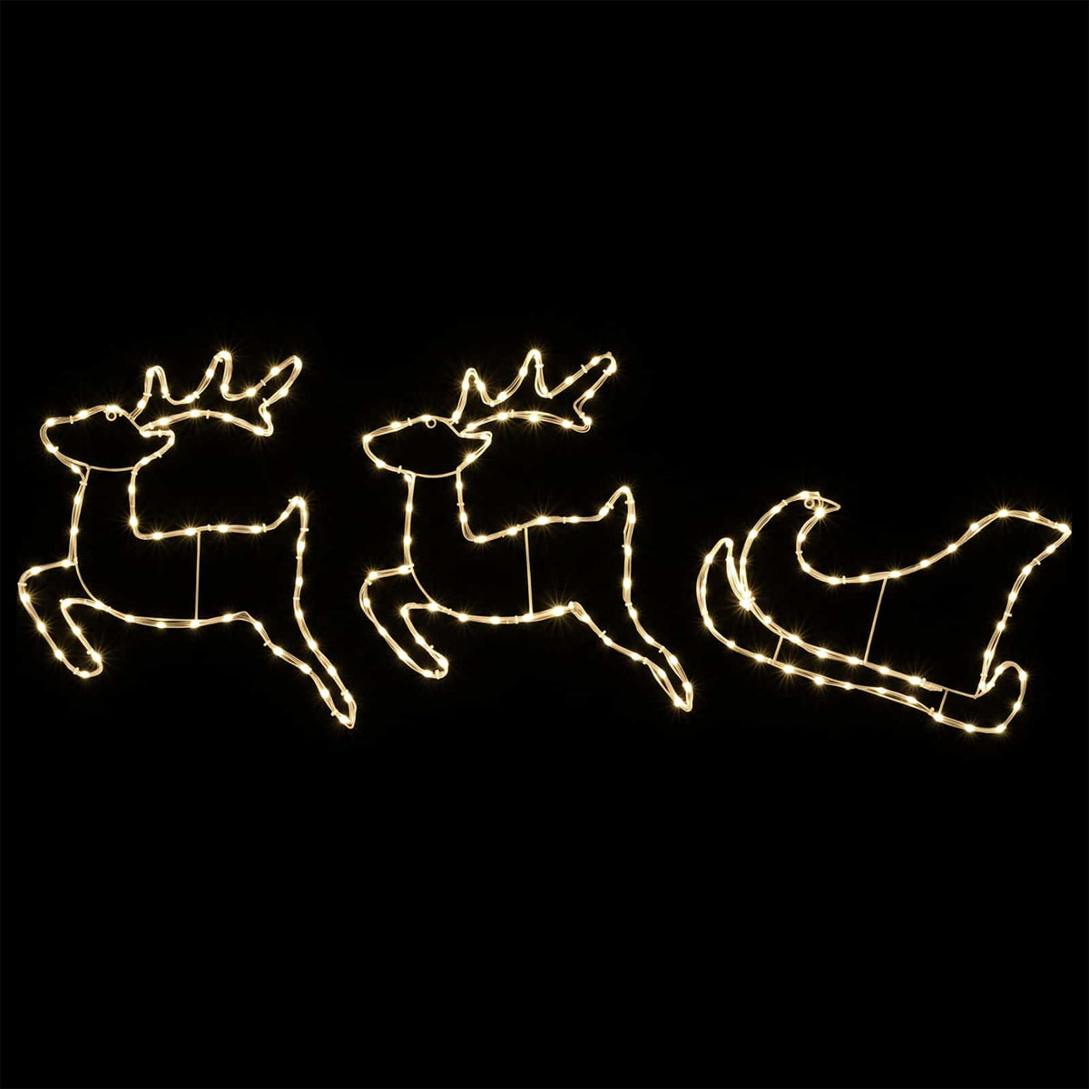 vidaXL Reindeer and Sleigh Christmas Decoration LOVIISA 180 LEDs