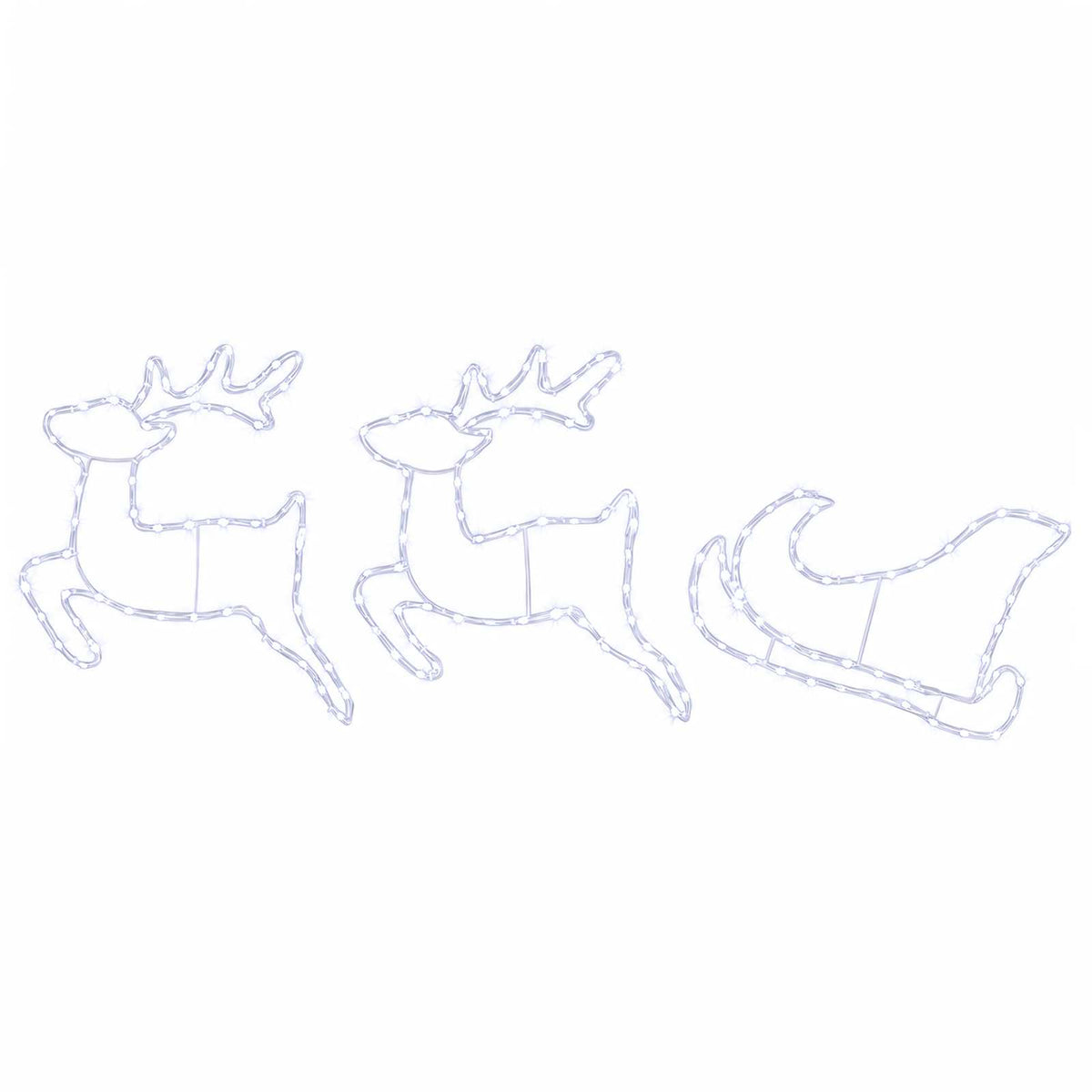 vidaXL Reindeer and Sleigh Christmas Decoration LOVIISA 180 LEDs