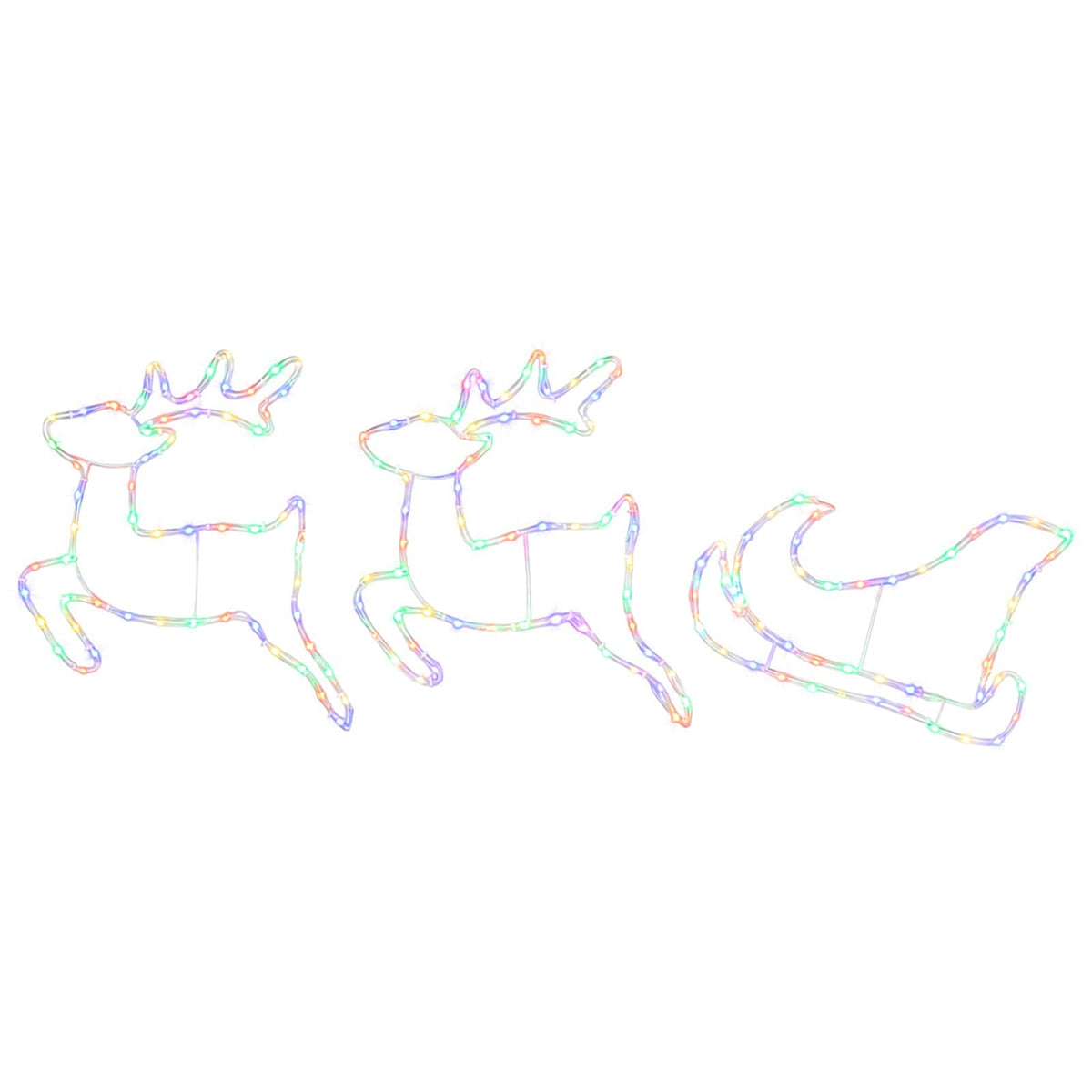 vidaXL Reindeer and Sleigh Christmas Decoration LOVIISA 180 LEDs