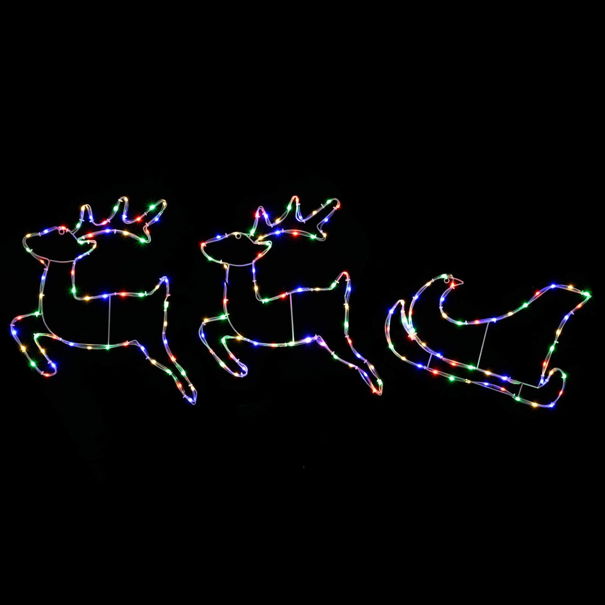vidaXL Reindeer and Sleigh Christmas Decoration LOVIISA 180 LEDs