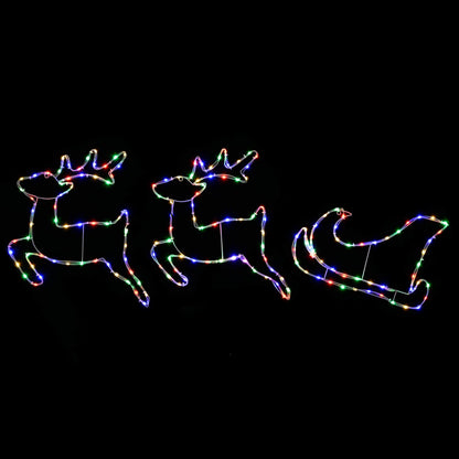 vidaXL Reindeer and Sleigh Christmas Decoration LOVIISA 180 LEDs