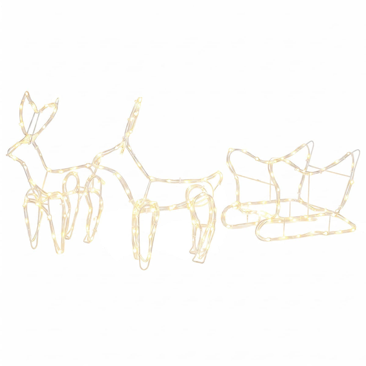 vidaXL Reindeer and Sleigh Christmas Decoration LOVIISA 240 LEDs