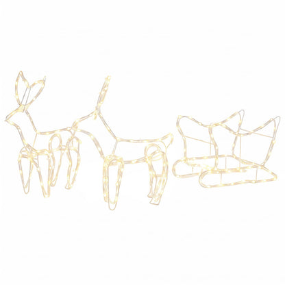 vidaXL Reindeer and Sleigh Christmas Decoration LOVIISA 240 LEDs