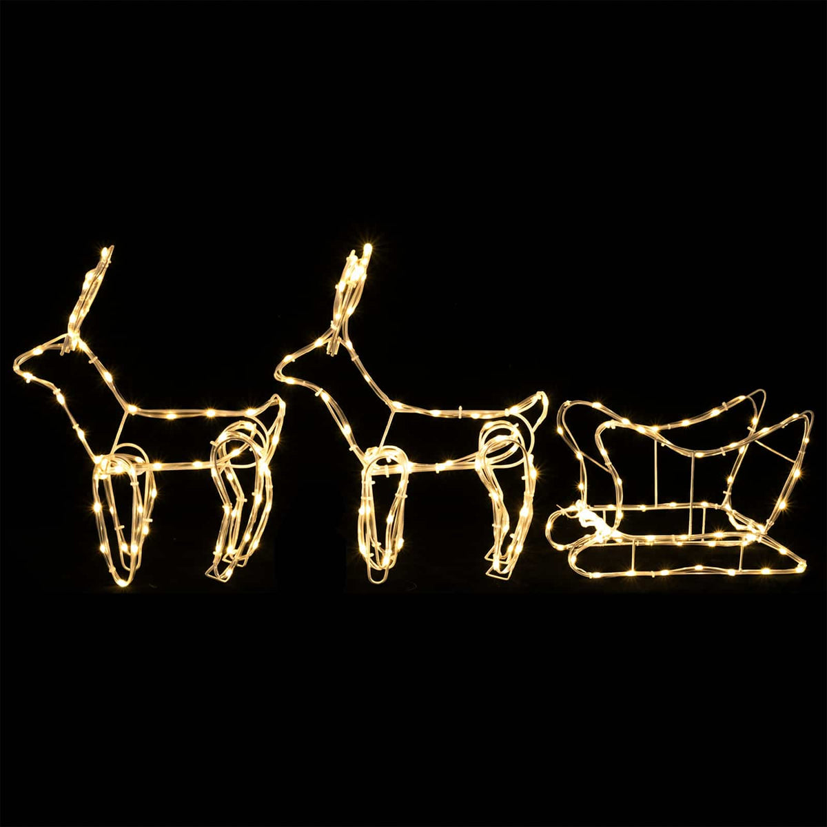 vidaXL Reindeer and Sleigh Christmas Decoration LOVIISA 240 LEDs