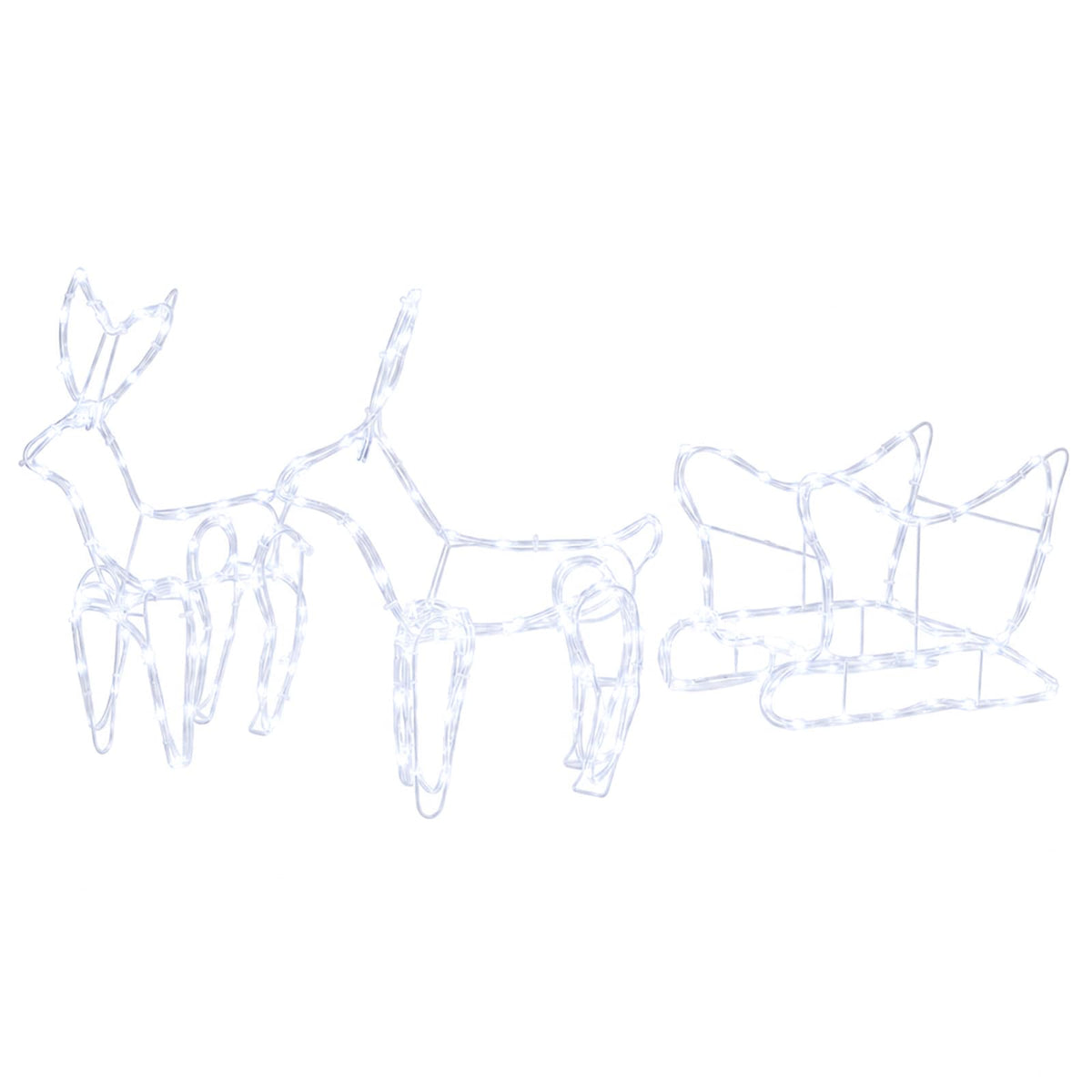 vidaXL Reindeer and Sleigh Christmas Decoration LOVIISA 240 LEDs