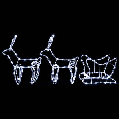 vidaXL Reindeer and Sleigh Christmas Decoration LOVIISA 240 LEDs
