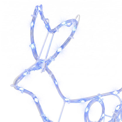 vidaXL Reindeer and Sleigh Christmas Decoration LOVIISA 240 LEDs Blue