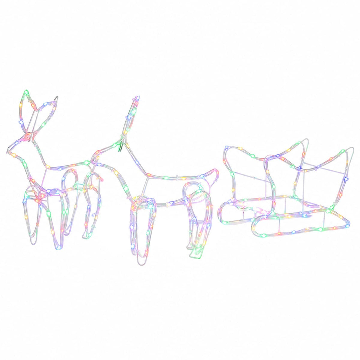vidaXL Reindeer and Sleigh Christmas Decoration LOVIISA 240 LEDs
