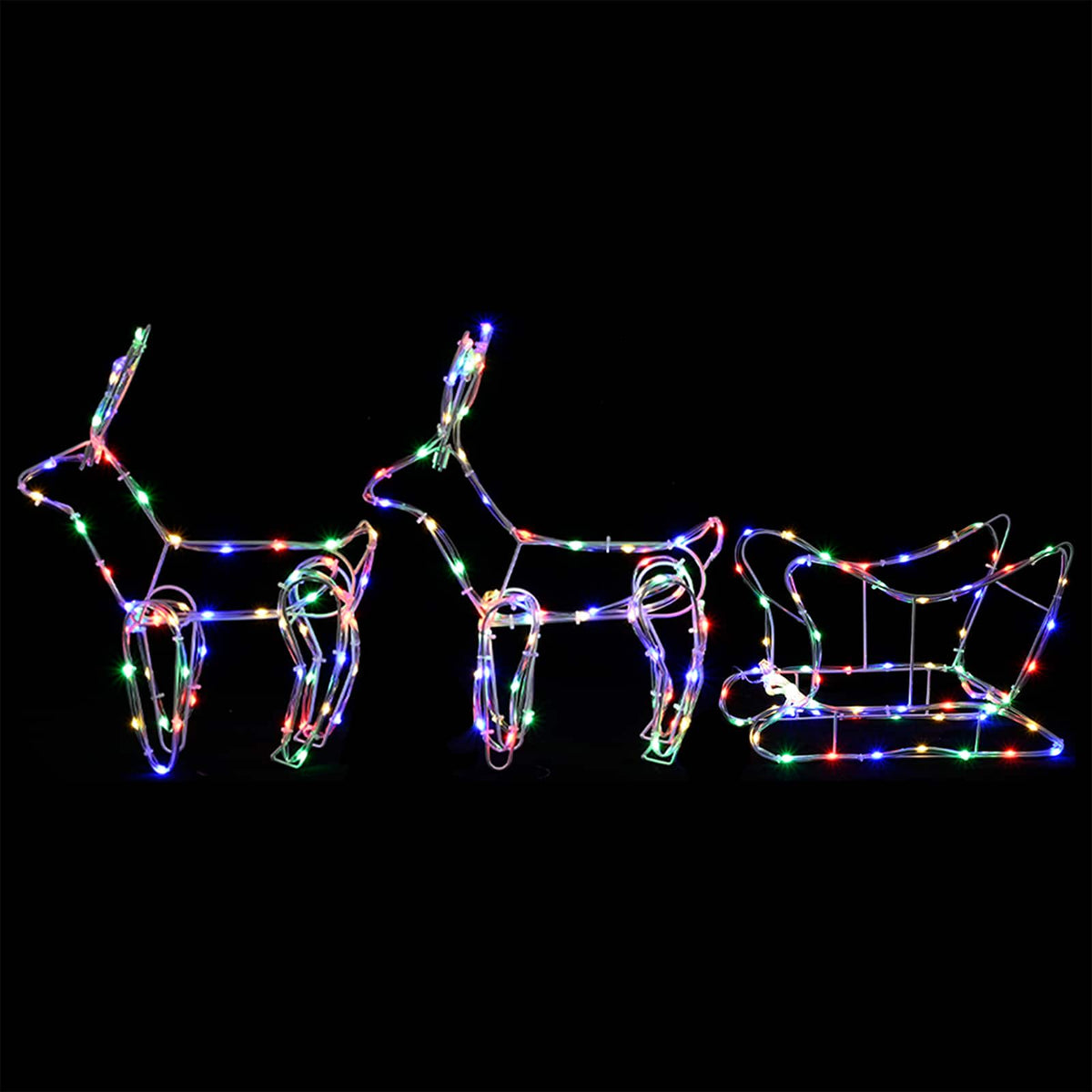 vidaXL Reindeer and Sleigh Christmas Decoration LOVIISA 240 LEDs