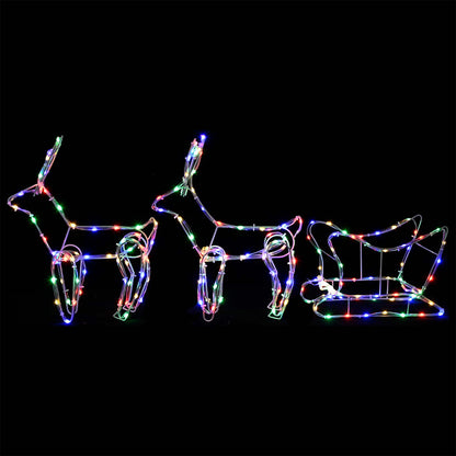 vidaXL Reindeer and Sleigh Christmas Decoration LOVIISA 240 LEDs
