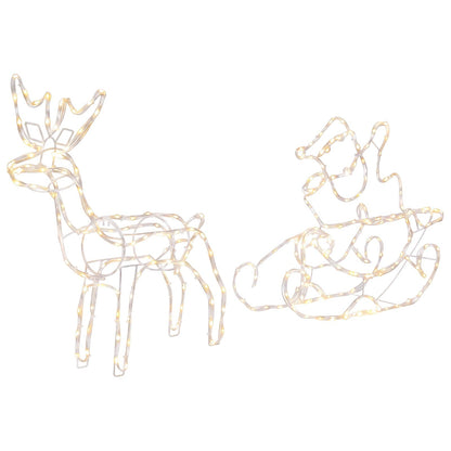 vidaXL Reindeer and Sleigh Christmas Decoration LOVIISA 320 LEDs