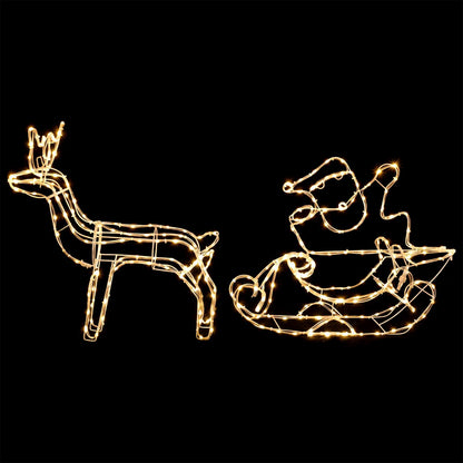 vidaXL Reindeer and Sleigh Christmas Decoration LOVIISA 320 LEDs