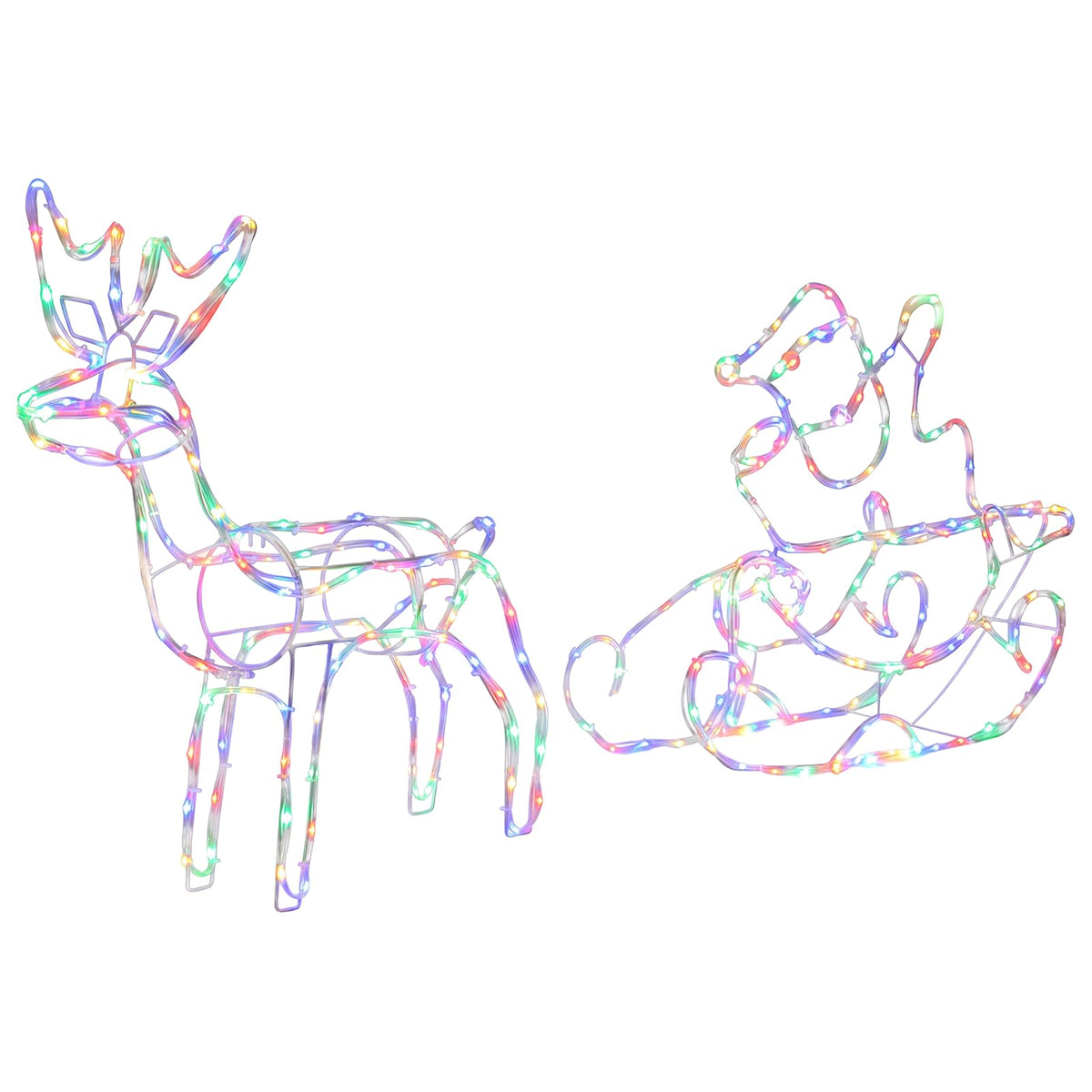 vidaXL Reindeer and Sleigh Christmas Decoration LOVIISA 320 LEDs