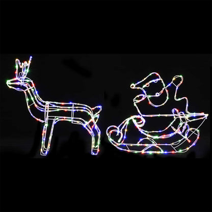 vidaXL Reindeer and Sleigh Christmas Decoration LOVIISA 320 LEDs