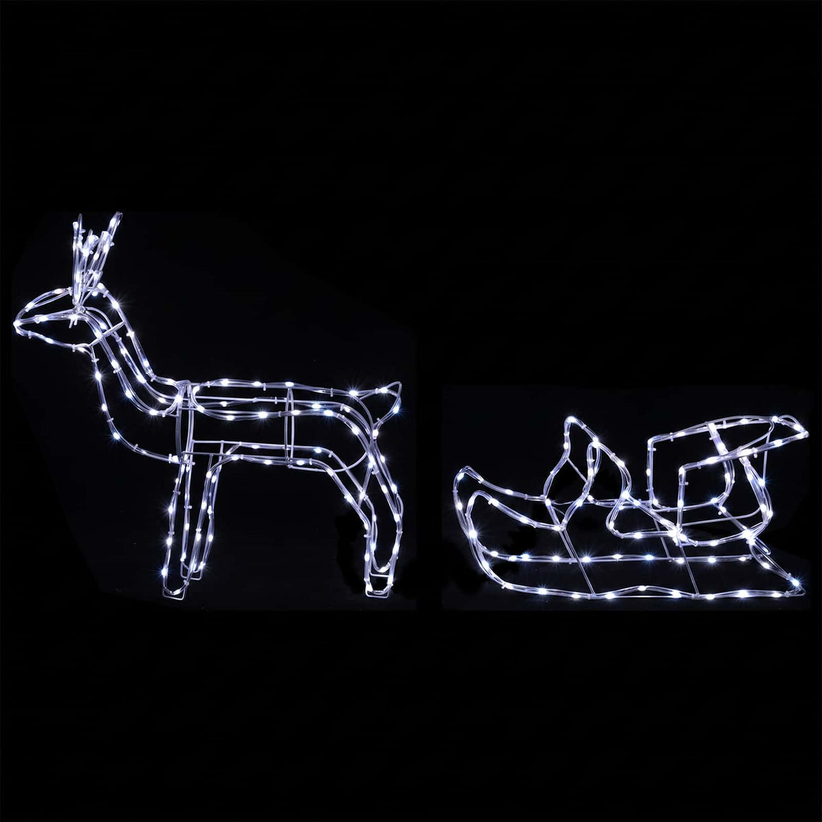 vidaXL Reindeer and Sleigh Christmas Decoration LOVIISA 240 LEDs