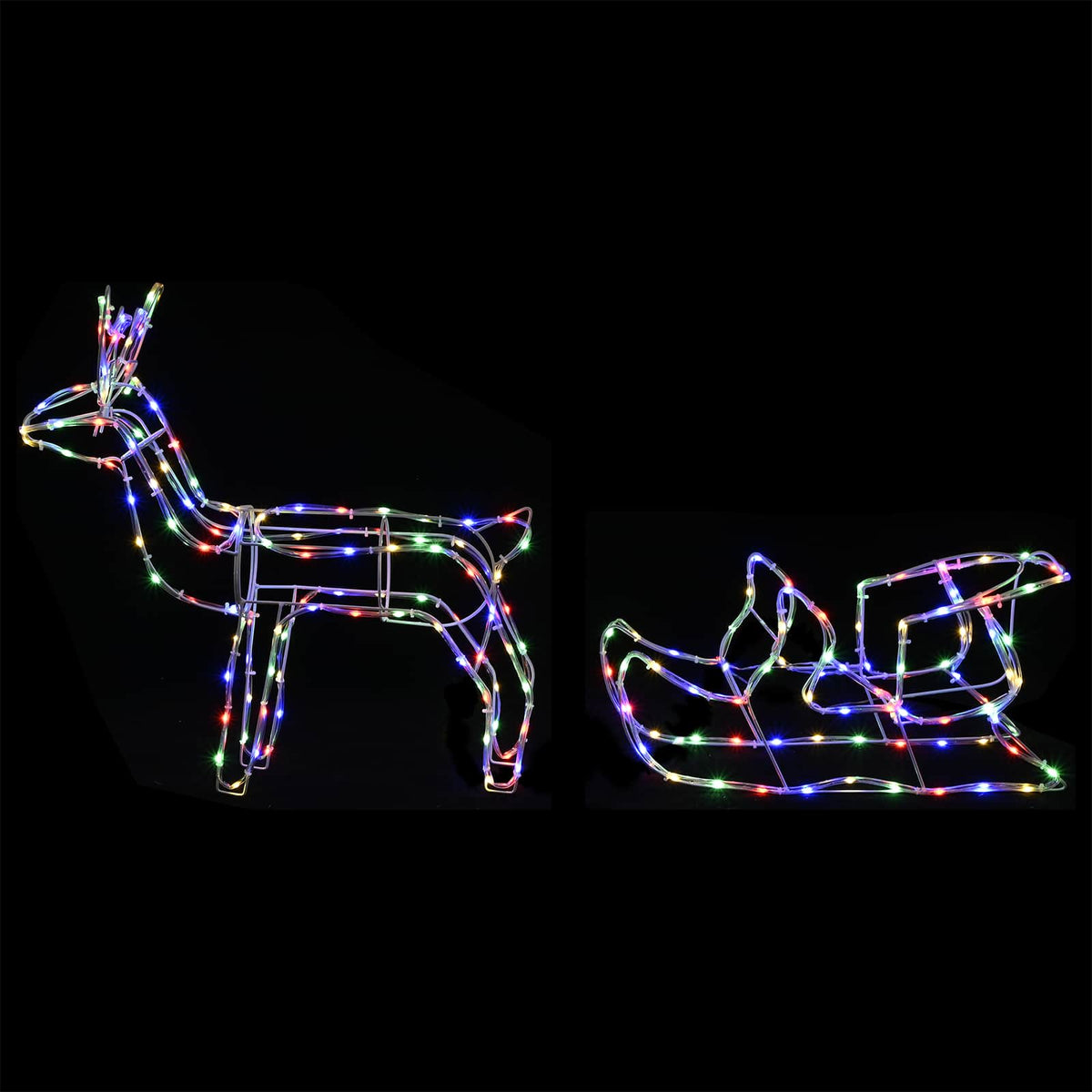 vidaXL Reindeer and Sleigh Christmas Decoration LOVIISA 240 LEDs