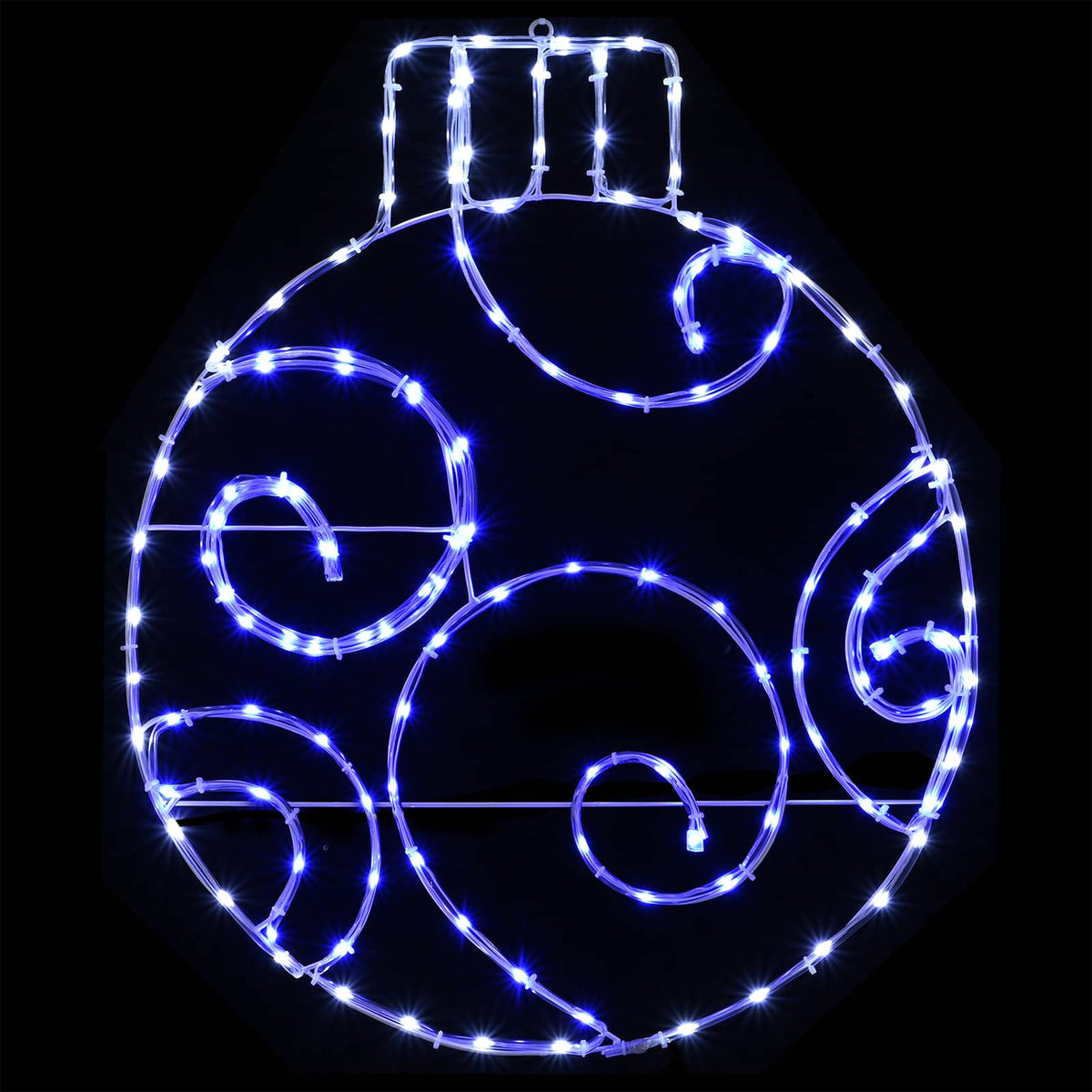 vidaXL LED Sign Bauble LOVIISA 160 LEDs Blue 55 x 65 cm