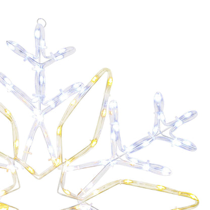 vidaXL Christmas Snowflake Lights LOVIISA 140 LEDs Cold White Ø 55 cm