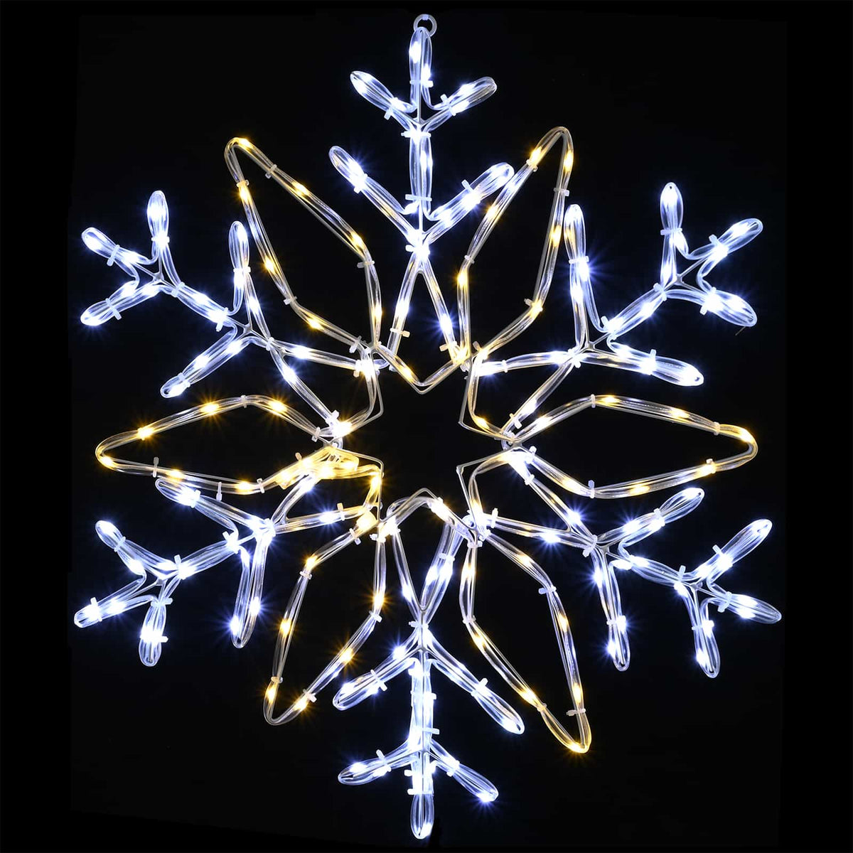 vidaXL Christmas Snowflake Lights LOVIISA 140 LEDs Cold White Ø 55 cm