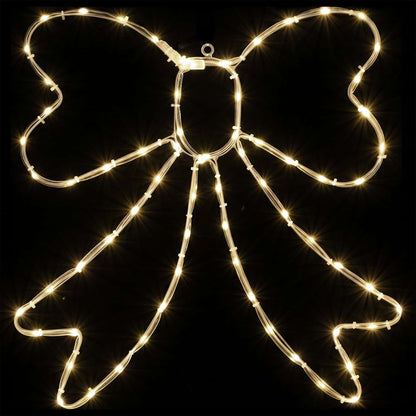 vidaXL LED Rope Light Bow LOVIISA 70 LEDs Warm White 50 x 51 cm