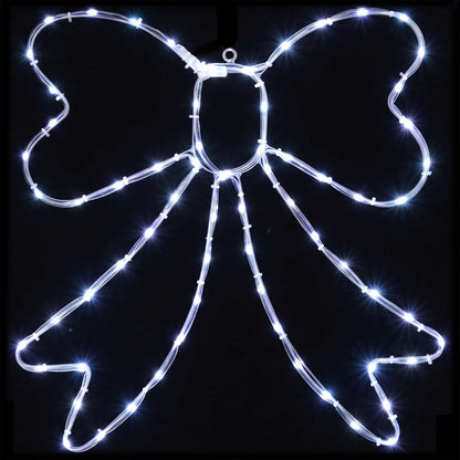 vidaXL LED Rope Light Bow LOVIISA 70 LEDs Cold White 50 x 51 cm