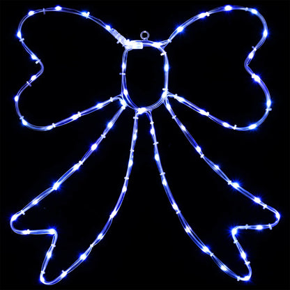 vidaXL LED Rope Light Bow LOVIISA 70 LEDs Blue 50 x 51 cm
