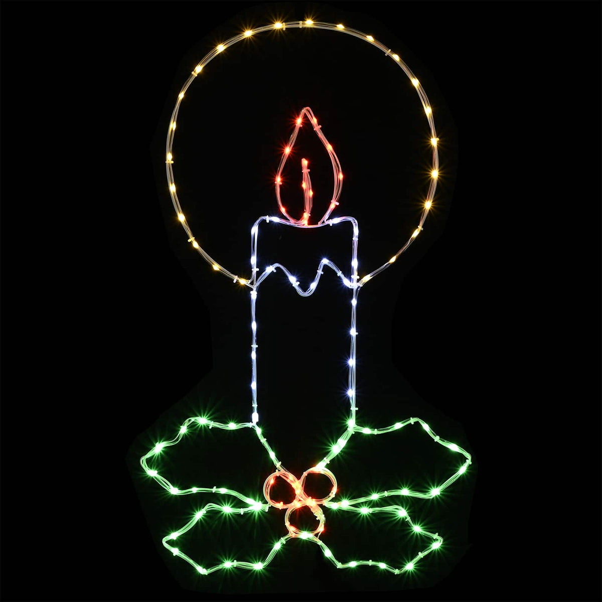 vidaXL LED Rope Light Candle with Holly LOVIISA 120 LEDs